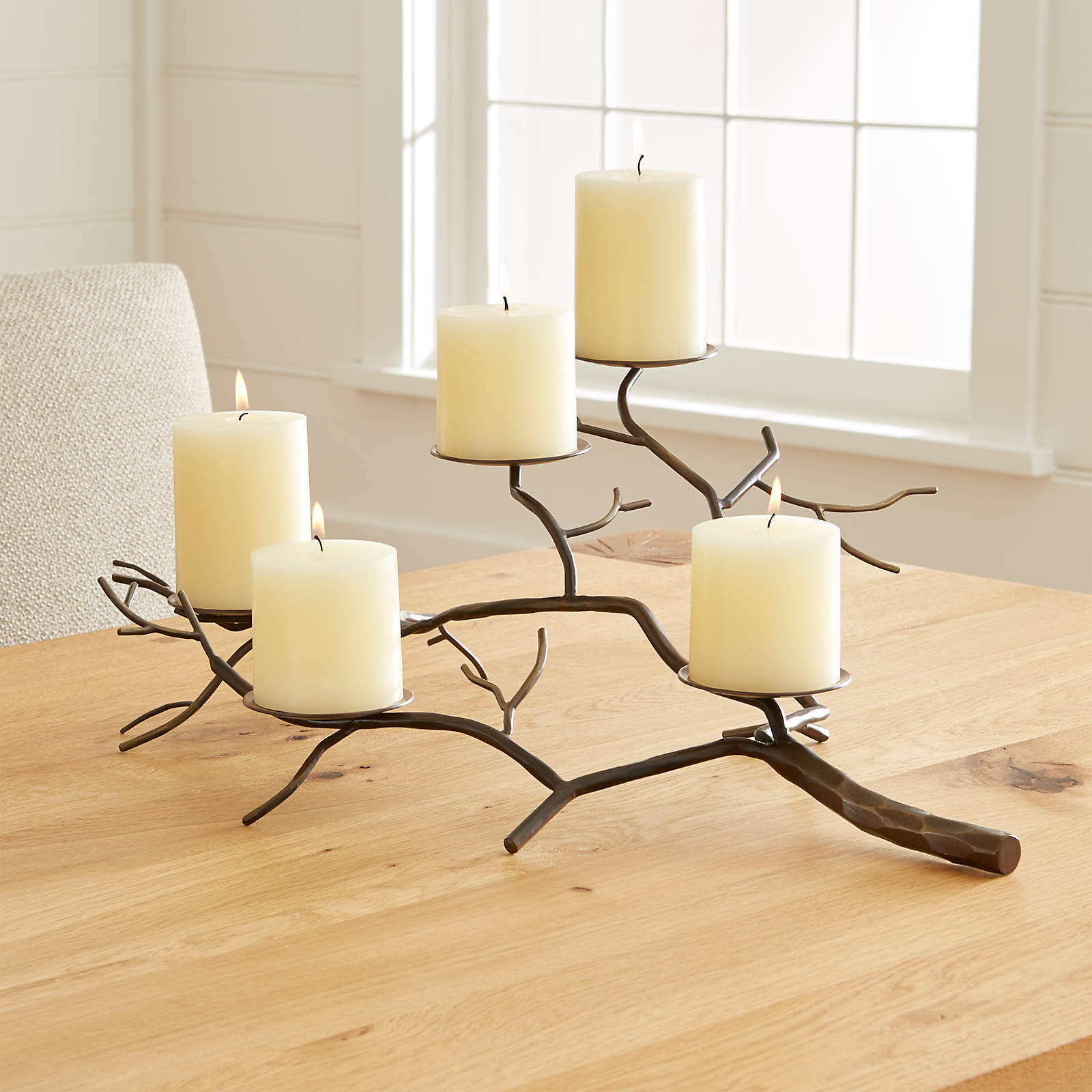 tabletop tree branch candle holder