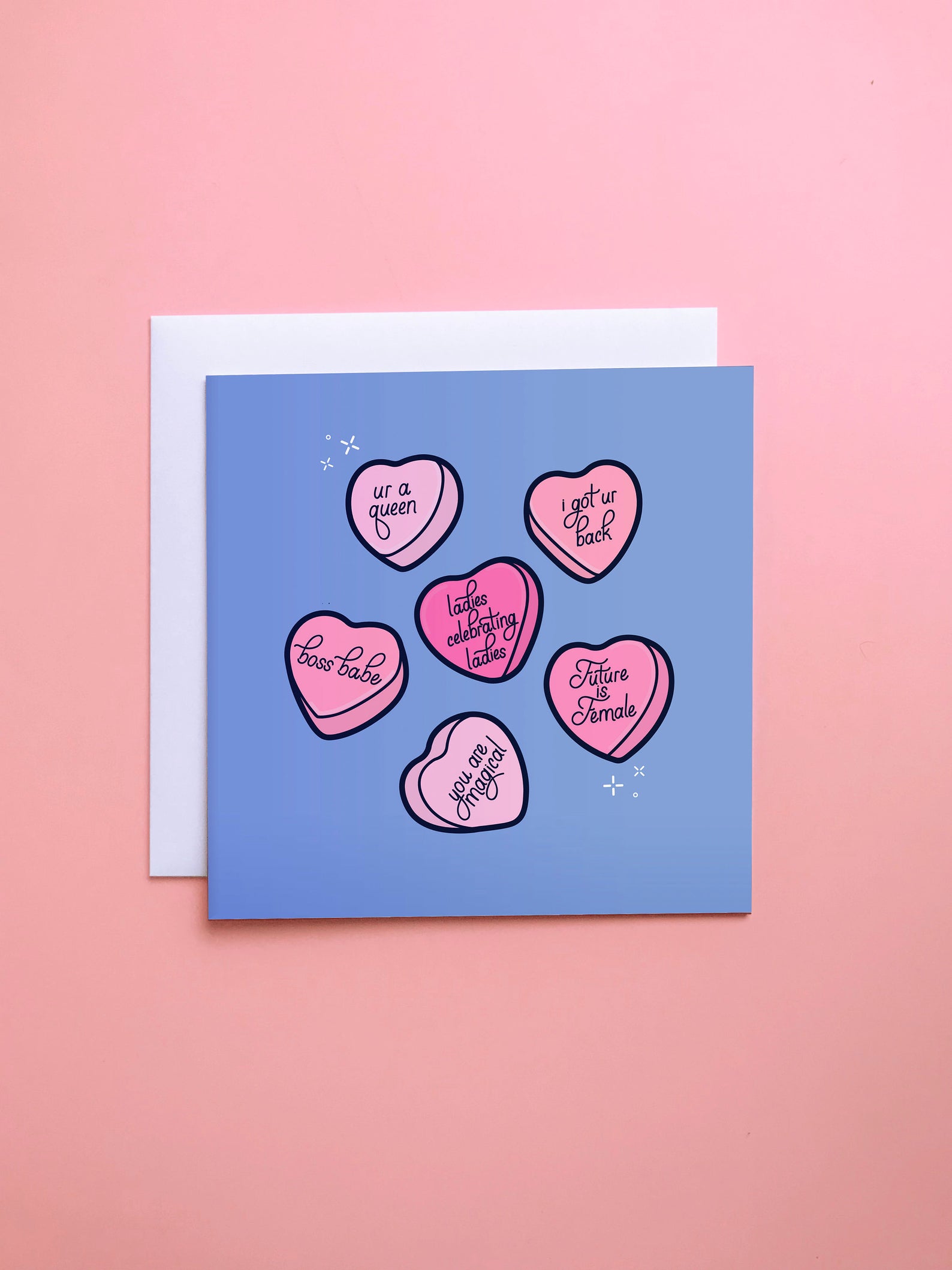 conversation hearts card
