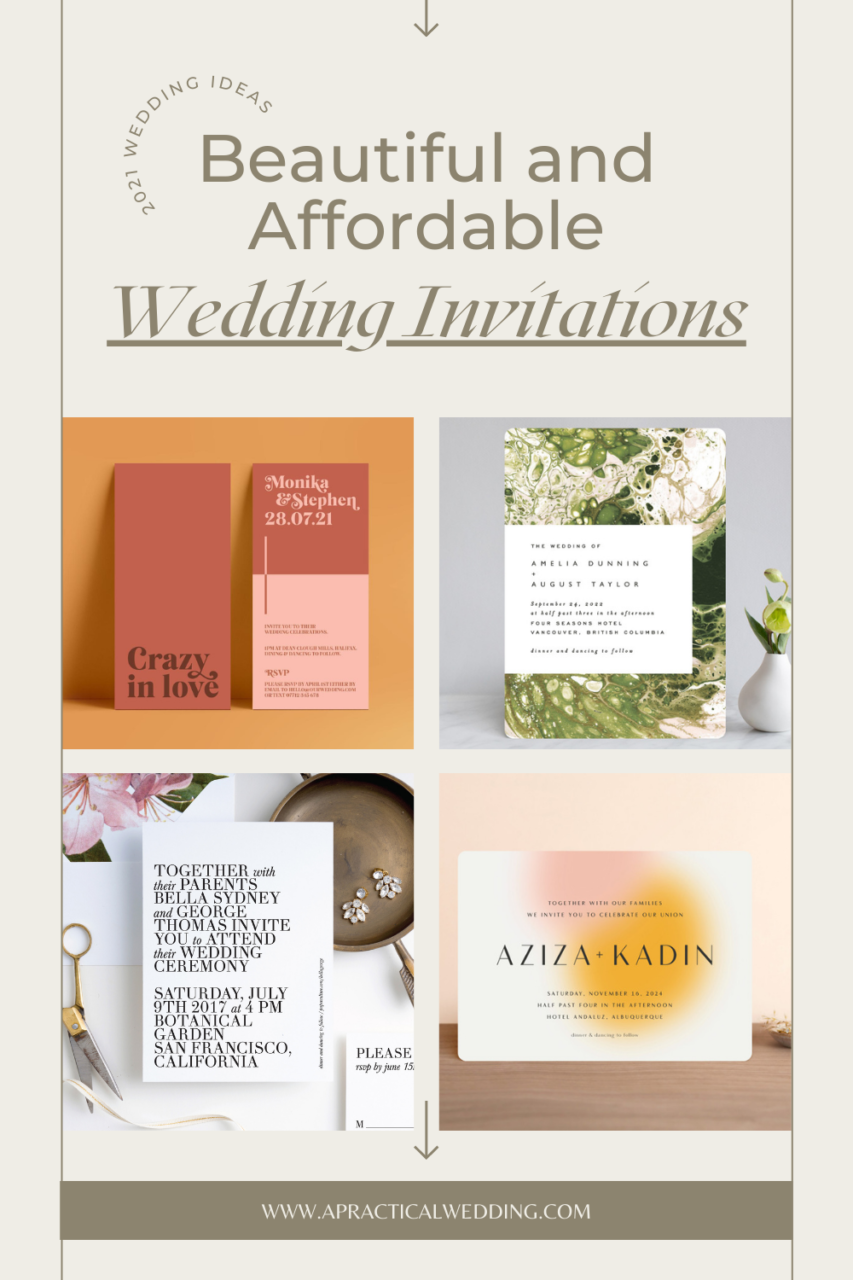 35 Stylish Wedding Invitations That You Can Actually Afford