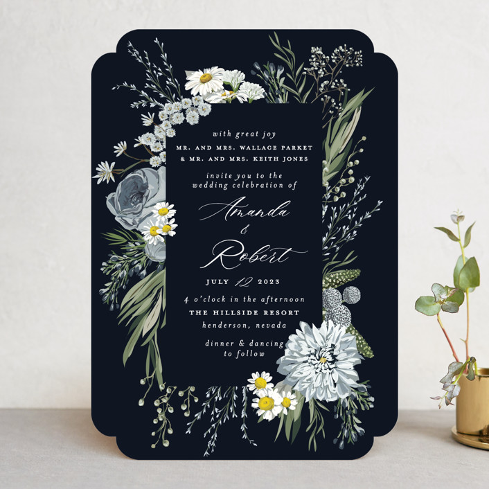 garden wedding invitation