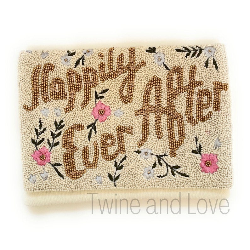 happily ever after beaded clutch