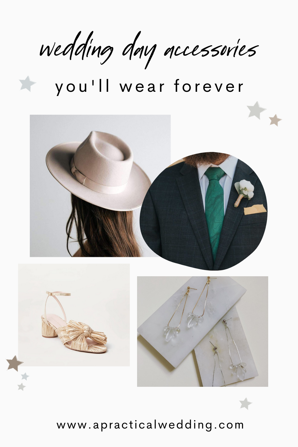 wedding accessories you'll wear forever pin graphic