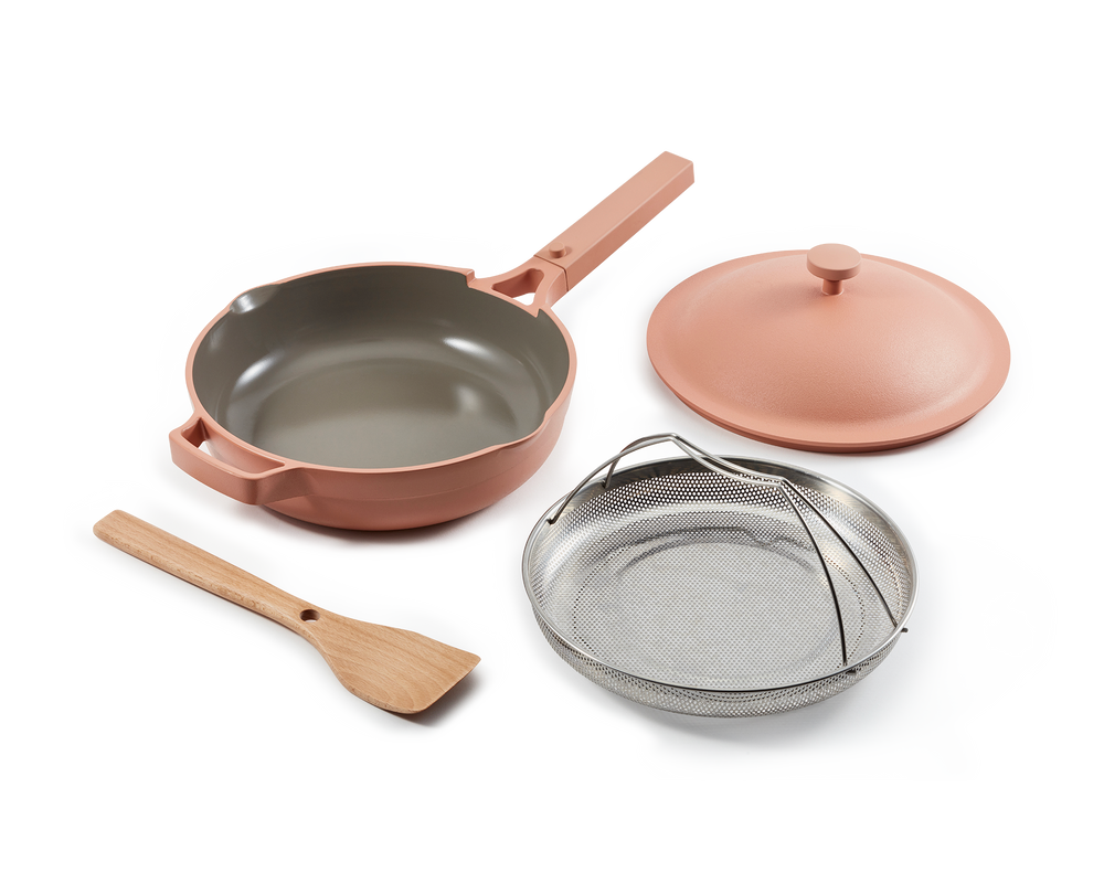 pink pan set Valentine's Day gift for the cook in your life